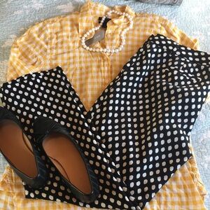 J. Crew Yellow Gingham Top